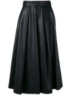 Msgm Pleated Midi Skirt - Black