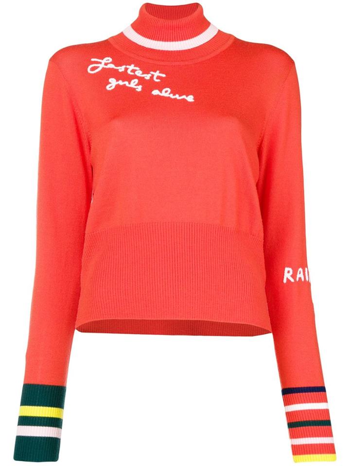 Mira Mikati Fine Knit Embroidered Sweater - Yellow