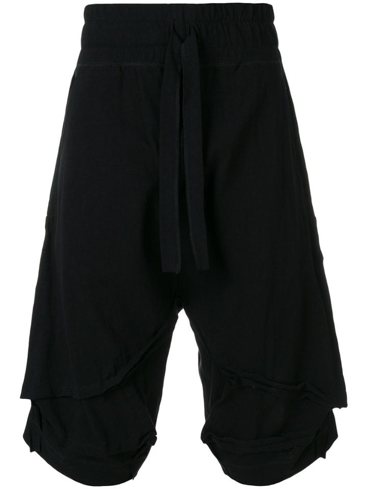 Barbara I Gongini Casual Layered Shorts - Black
