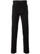 Saint Laurent Embroidered Slim Fit Jeans - Black