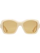 Gucci Eyewear Oversized Sunglasses - White