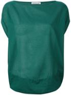 Flared Blouse - Women - Cotton - 42, Green, Cotton, Stefano Mortari