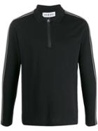 Bikkembergs Zipped Down Neck Polo Shirt - Black