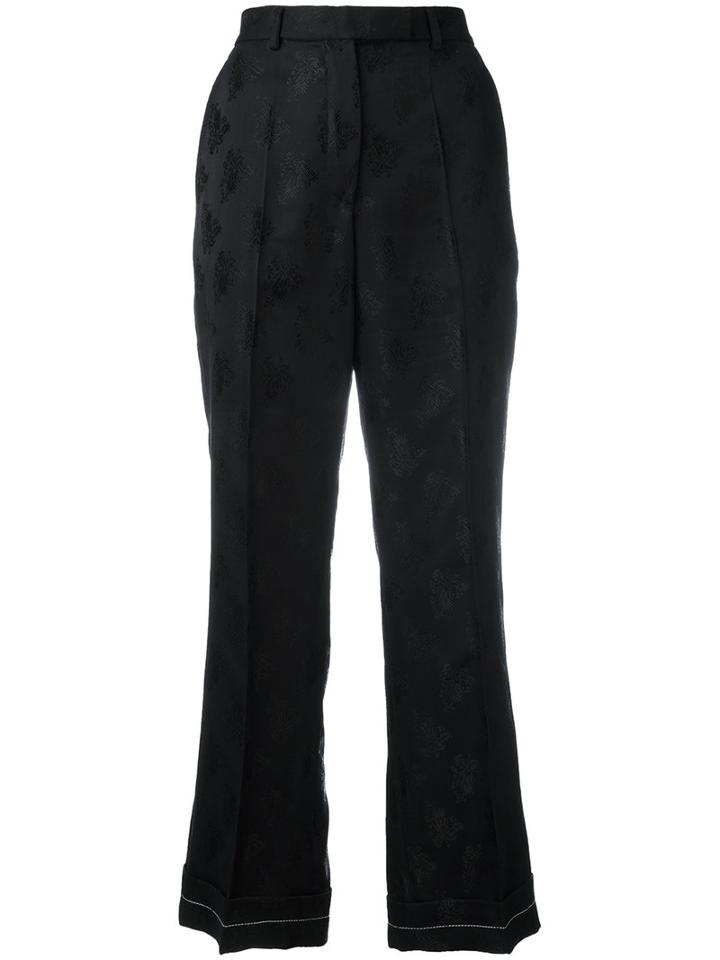 Ter Et Bantine - Jacquard Trousers - Women - Cotton/viscose - 42, Black, Cotton/viscose