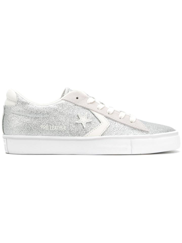Converse Pro Leather Glittered Sneakers - Metallic