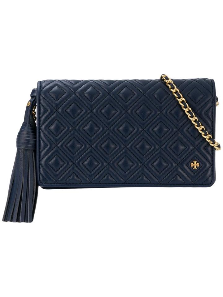 Tory Burch Fleming Flat Crossbody Bag - Blue