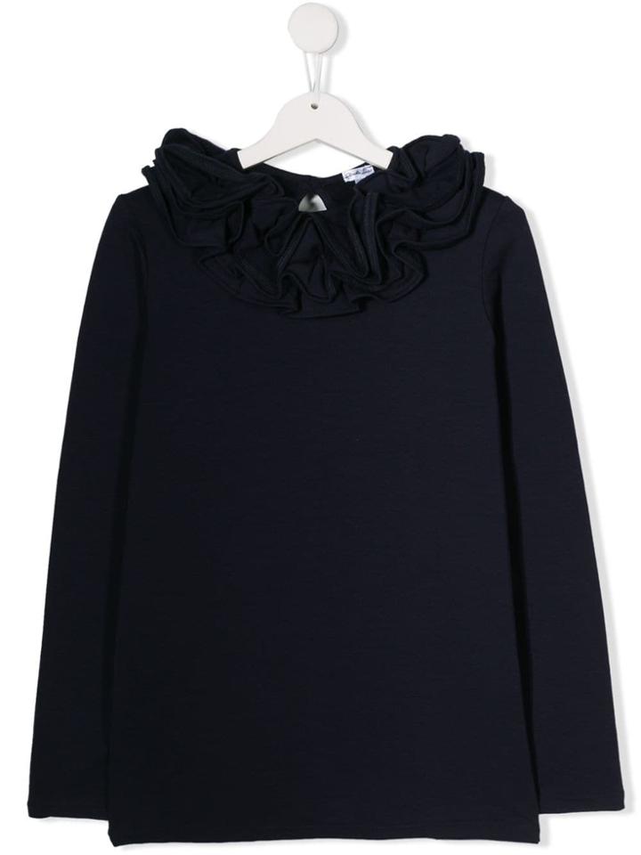 Piccola Ludo Teen Ruffled Trim Jumper - Blue