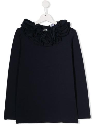 Piccola Ludo Teen Ruffled Trim Jumper - Blue