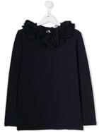 Piccola Ludo Teen Ruffled Trim Jumper - Blue