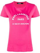 Karl Lagerfeld Address Logo T-shirt - Pink