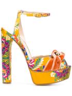 Casadei Floral Embroidered Sandals - Multicolour