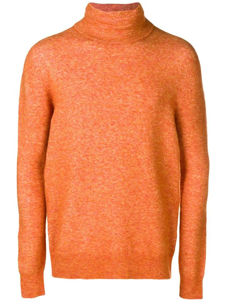 Roberto Collina Turtleneck Jumper - Orange