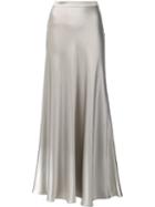 Peter Cohen Metallic (grey) Maxi Skirt, Women's, Size: Small, Silk