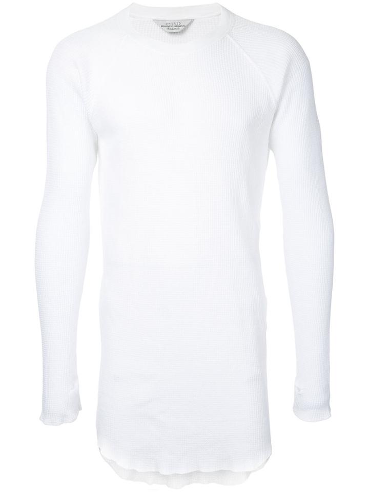 Unused - Ribbed Longsleeved T-shirt - Men - Cotton - 3, White, Cotton