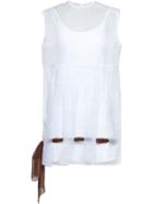 Miu Miu Organdie Sheer Dress - White