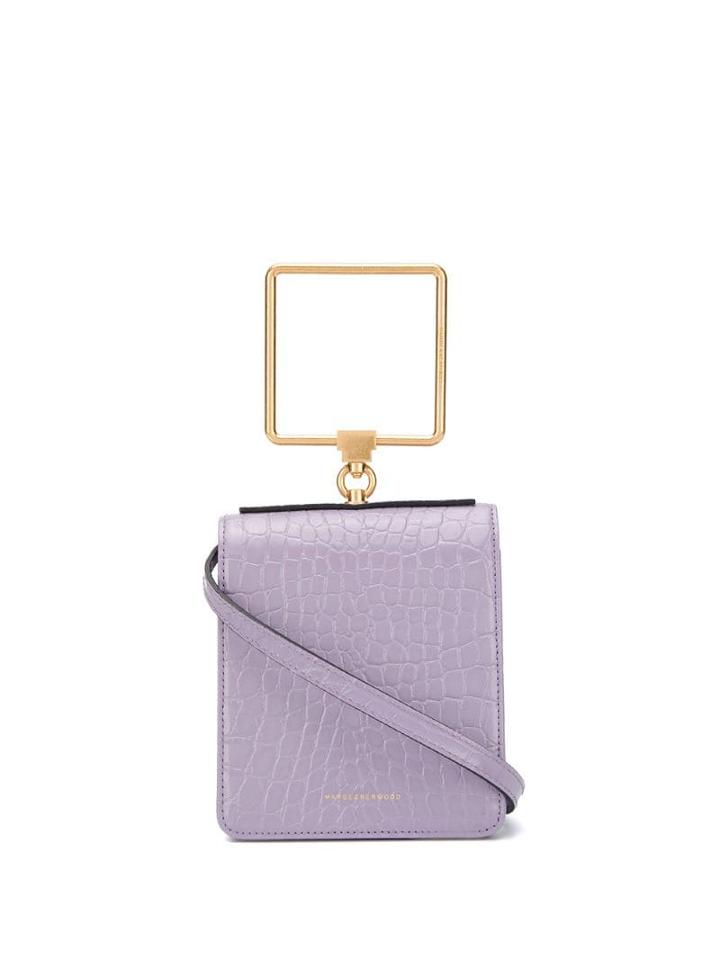Marge Sherwood Metallic Handle Tote - Purple