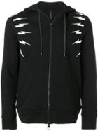 Neil Barrett Designer Print Zipped Jacket - Black