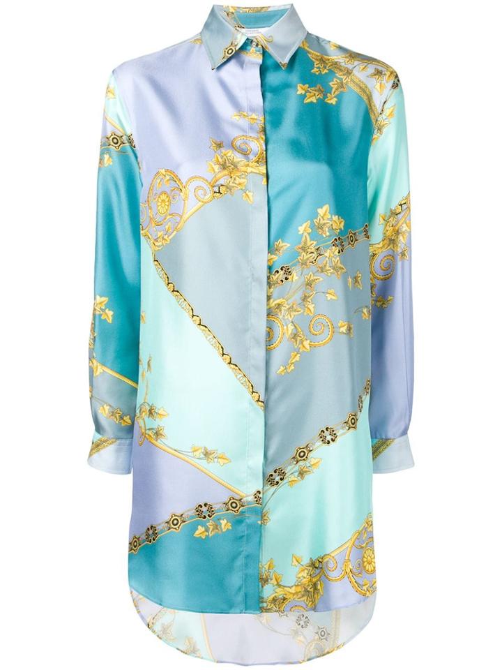 Versace Collection Oversized Printed Shirt - Blue