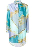 Versace Collection Oversized Printed Shirt - Blue