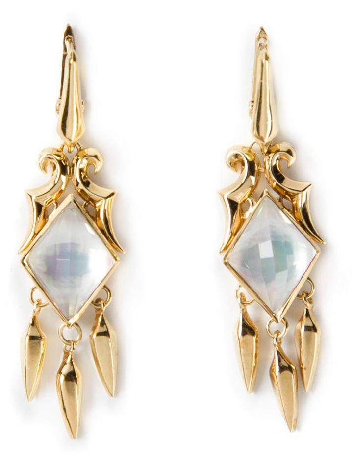 Stephen Webster Scroll Hanging Daggers Earrings
