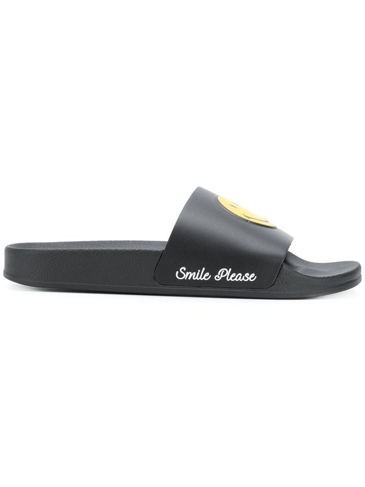 Joshua Sanders Smiley Flip Flops - Black