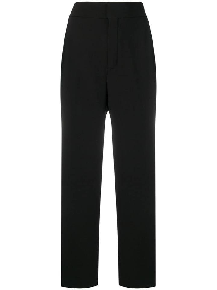 Chloé Straight Cropped Trousers - Black