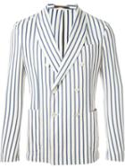 Eleventy Double Breasted Blazer Jacket, Men's, Size: 58, Nude/neutrals, Cotton