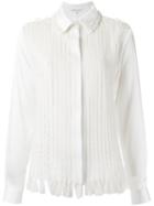 Gloria Coelho - Pleated Shirt - Women - Polyester/acetate - M, White, Polyester/acetate