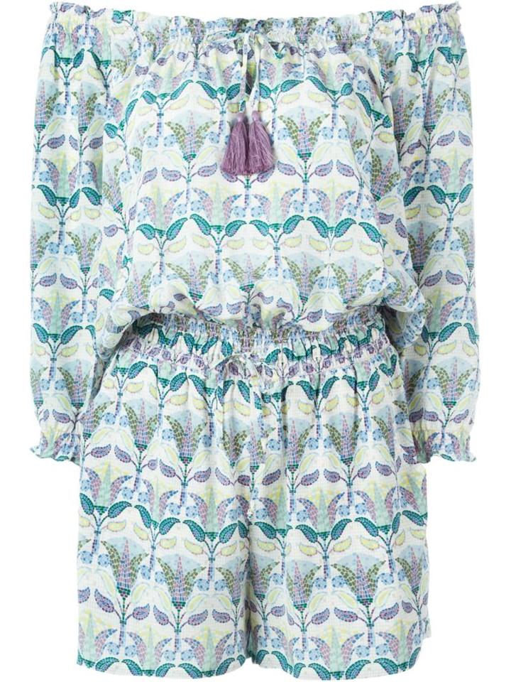 Tory Burch Elasticated Mosaic Print Playsuit, Women's, Size: M, Silk