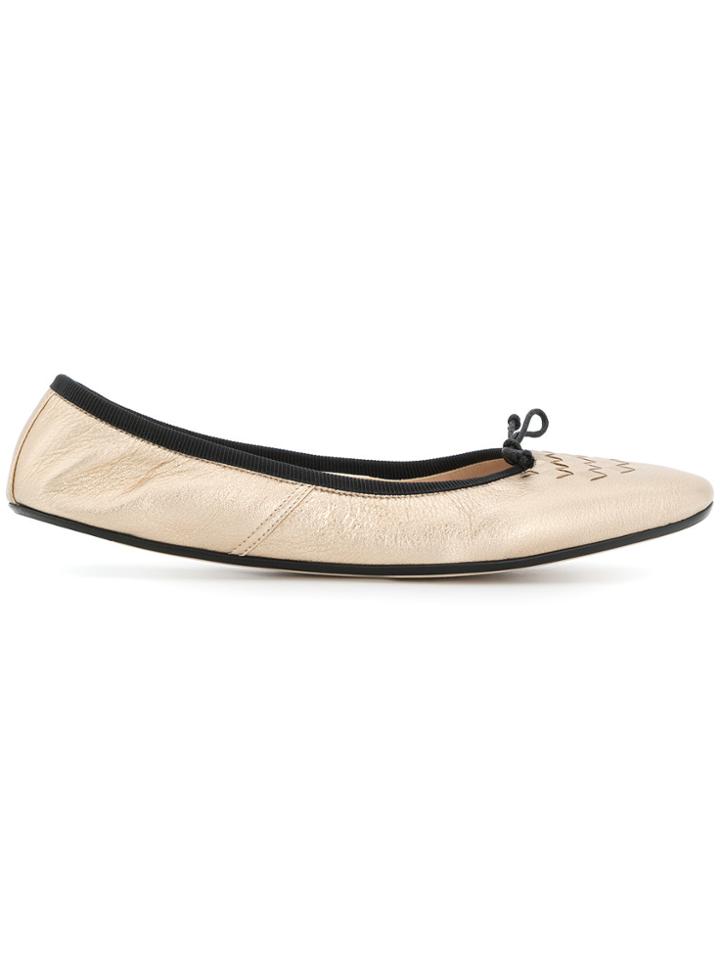Bottega Veneta Classic Ballerina Shoes - Metallic