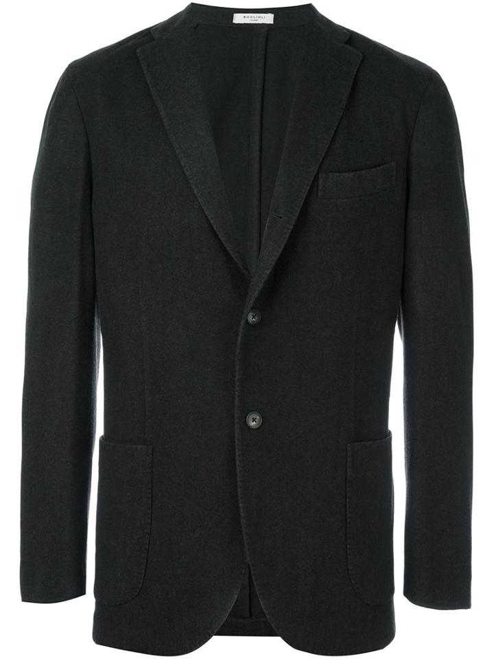 Boglioli Patch Pocket Blazer, Men's, Size: 54, Green, Cupro/wool