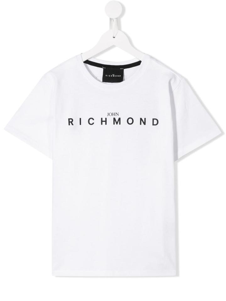 John Richmond Junior Teen Logo Print T-shirt - White
