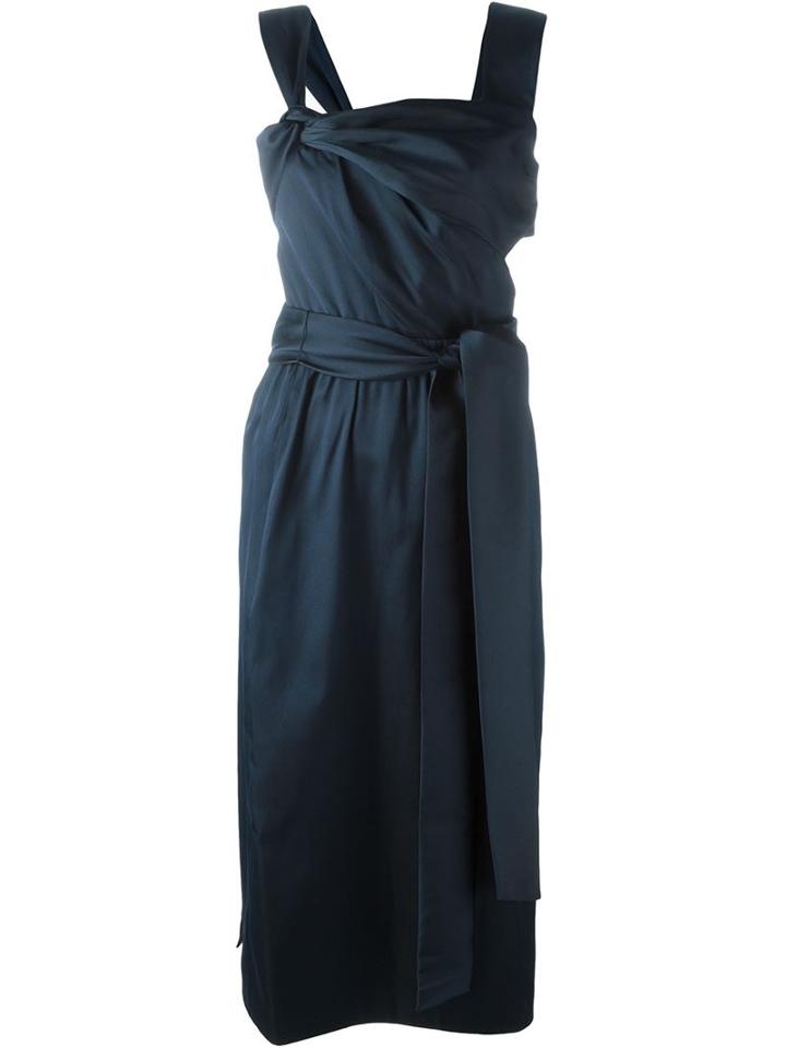 3.1 Phillip Lim Strappy Back Dress, Women's, Size: 0, Blue, Silk/polyester