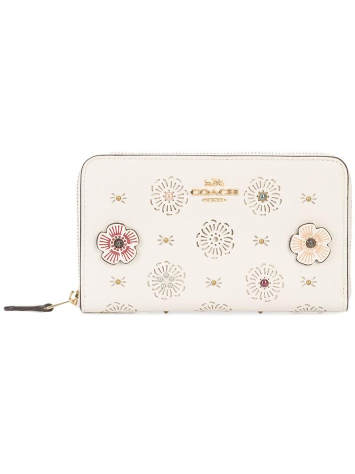 Coach Tea Rose Medium Zip Wallet - Nude & Neutrals
