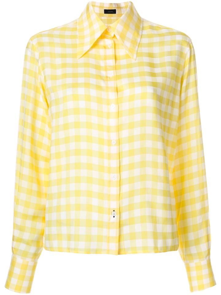 Joseph Plaid Fitted Shirt - Yellow & Orange