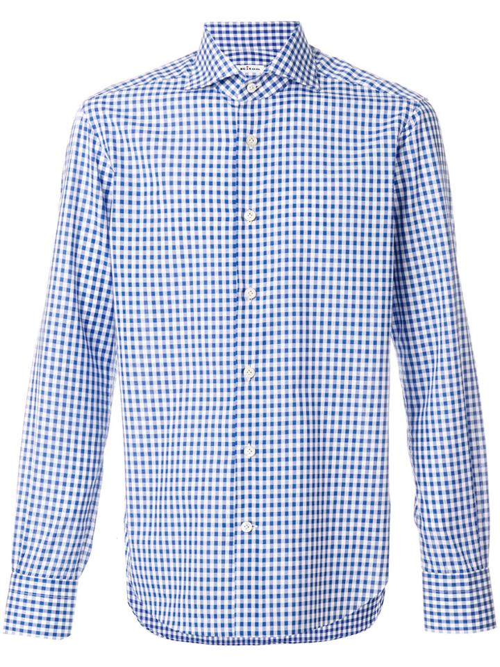 Kiton Checked Shirt - Blue