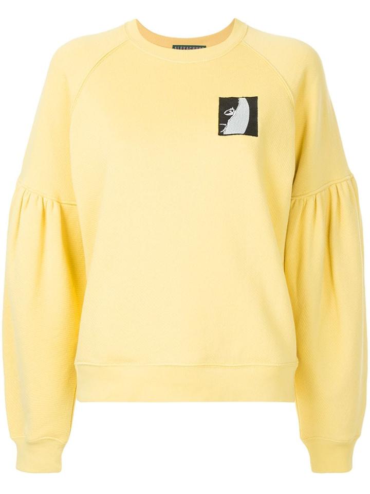 Alexa Chung Logo Patch Sweatshirt - Yellow & Orange