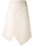 Nehera - Asymmetric Skirt - Women - Cotton/polyurethane - 36, Nude/neutrals, Cotton/polyurethane