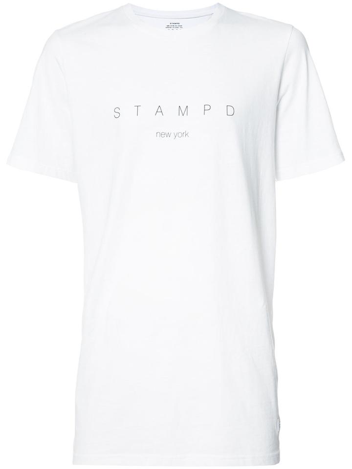 Stampd Logo Print T-shirt, Men's, Size: Large, White, Cotton