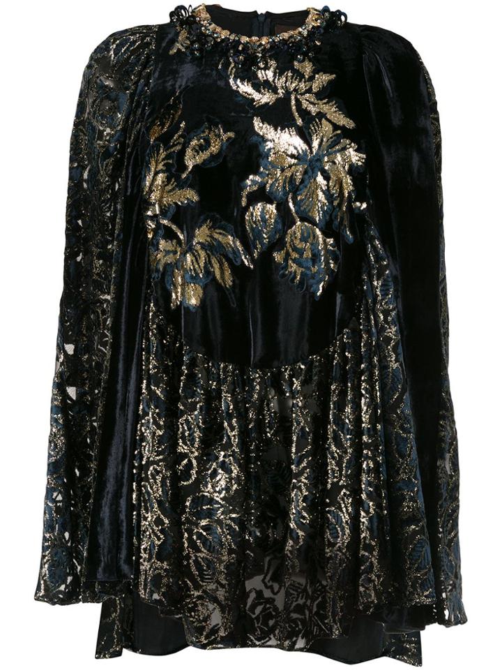Biyan Fil Coupé Velvet Top - Black