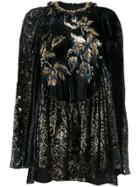 Biyan Fil Coupé Velvet Top - Black