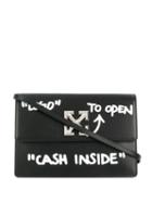 Off-white Text Print Cross-body Bag - Black