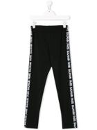 Balmain Kids Teen Logo Trim Leggings - Black