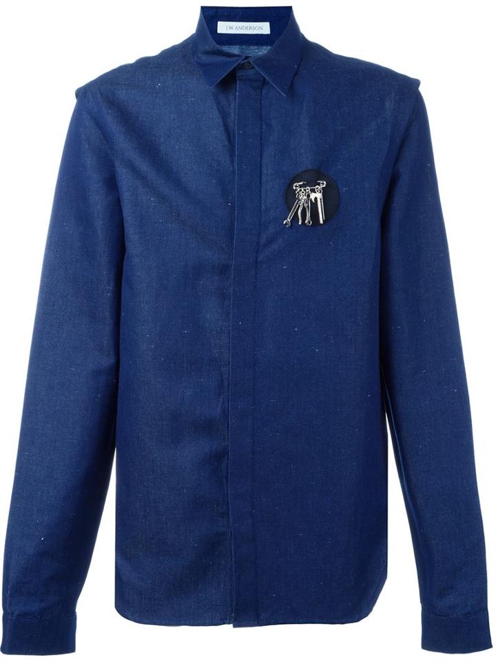 J.w. Anderson Safety Pin Patch Shirt