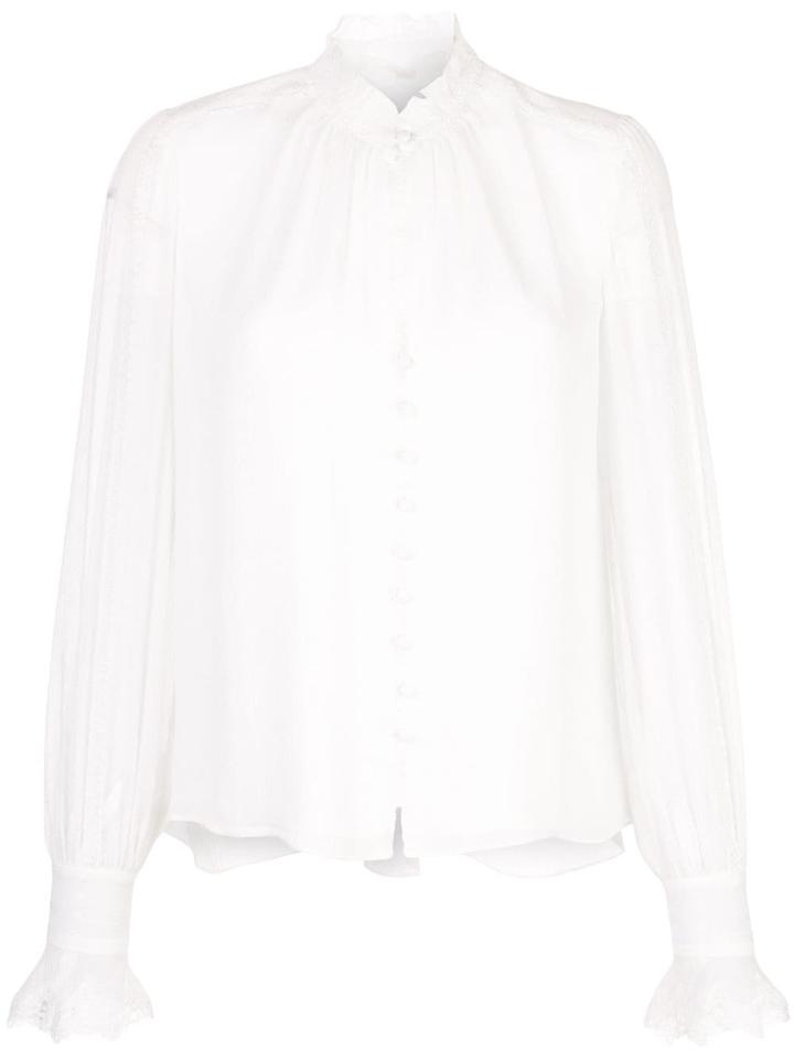 Jonathan Simkhai Ruffled Neck Blouse - White