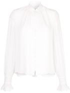 Jonathan Simkhai Ruffled Neck Blouse - White