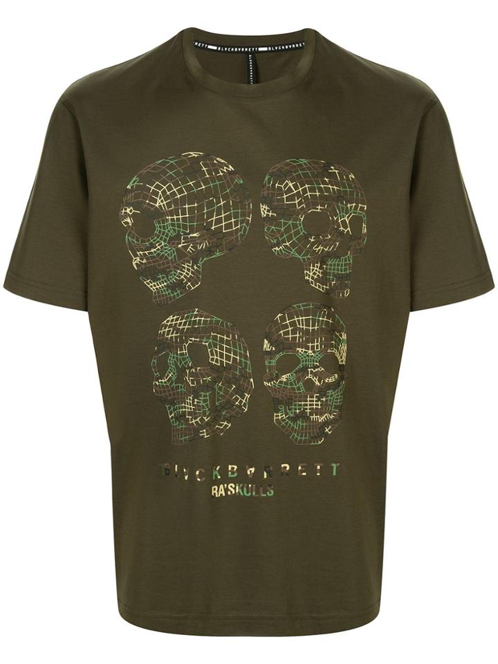 Blackbarrett Skull Graphic Print T-shirt - Green