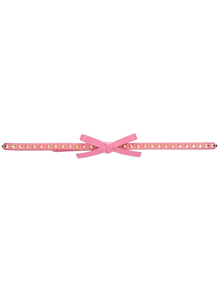 Prada Studded Bow Belt - Pink