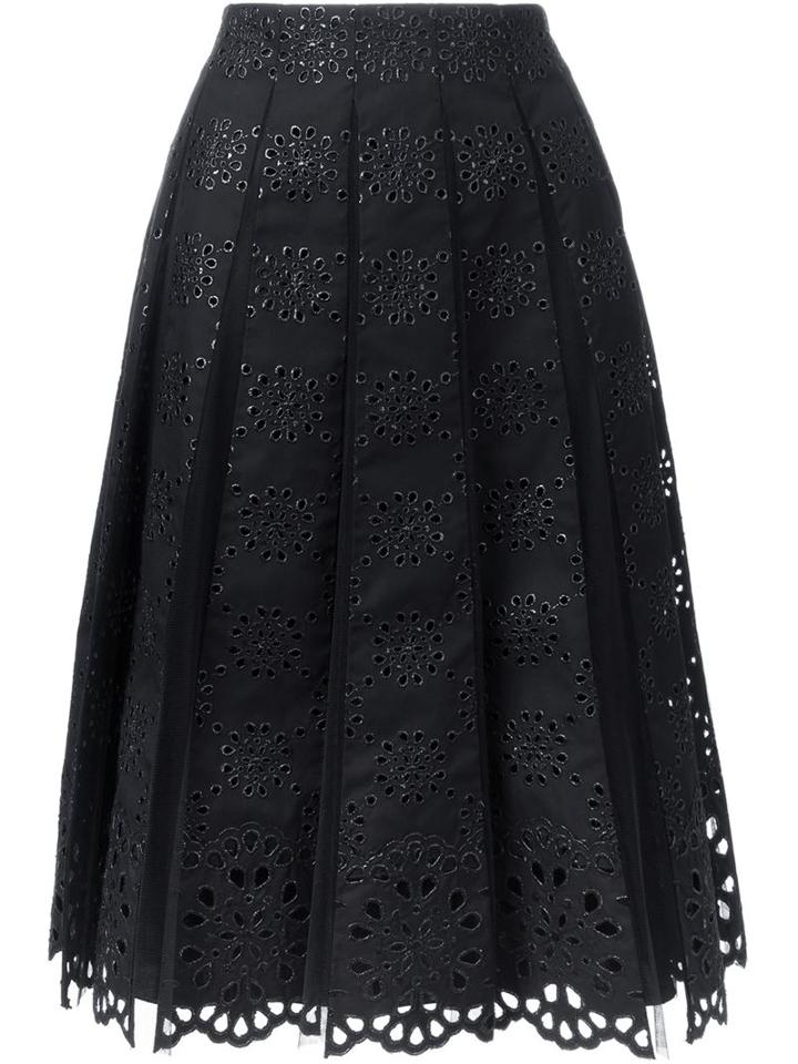 Marc Jacobs - Pleated Skirt - Women - Silk/cotton/nylon - 4, Women's, Black, Silk/cotton/nylon