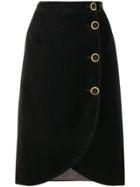 Valentino Pre-owned 1980s Wrap-front Skirt - Black
